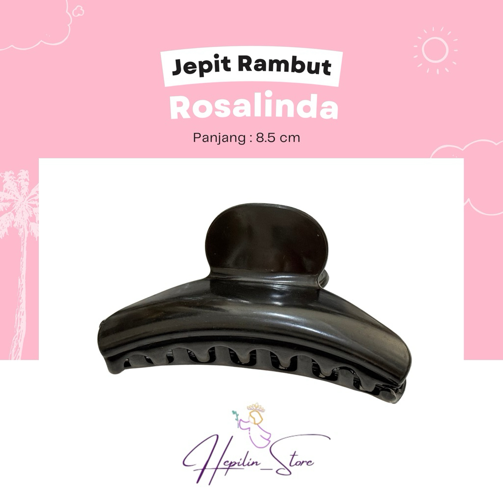 Jepit Rambut Rosalinda Hitam / Jedai Rambut Warna Pastel / Jepit Rambut Besar Polos