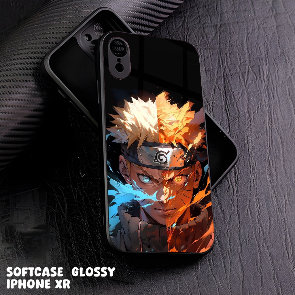 Case iPhone XR Casing iPhone XR Case Glossy Case Motif [ NARUTO ] Hp iPhone Casing Hp Keren Kesing H