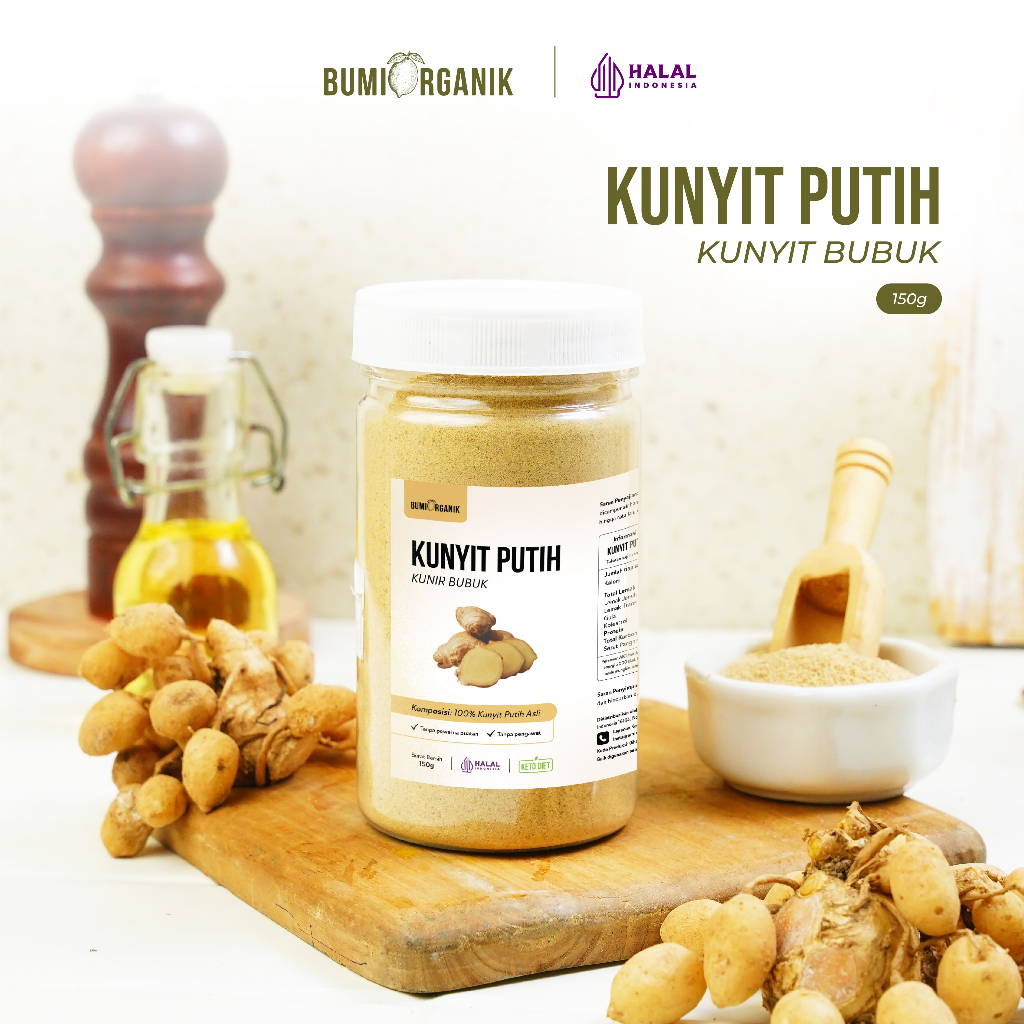 

KUNYIT PUTIH BUBUK 150G BUMIORGANIK TANPA CAMPURAN ASLI 100% ORIGINAL WHITE TURMERIC POWDER KUNIR PUTIH BUBUK BAHAN POKOK POWDER BUMBU REMPAH ORGANIK KUALITAS PREMIUM BUMBU DAPUR BUBUK LENGKAP NUTRIFARM BRAGG DARI BUMI GEMELI LEMOVITA OFFICIAL BEORGANIK