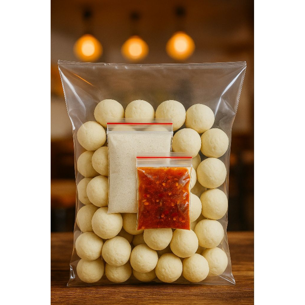 

Frozen Food Tahu Bulat 50 pcs + Saus & Bumbu Tabur | Camilan Gurih Murah Siap Goreng