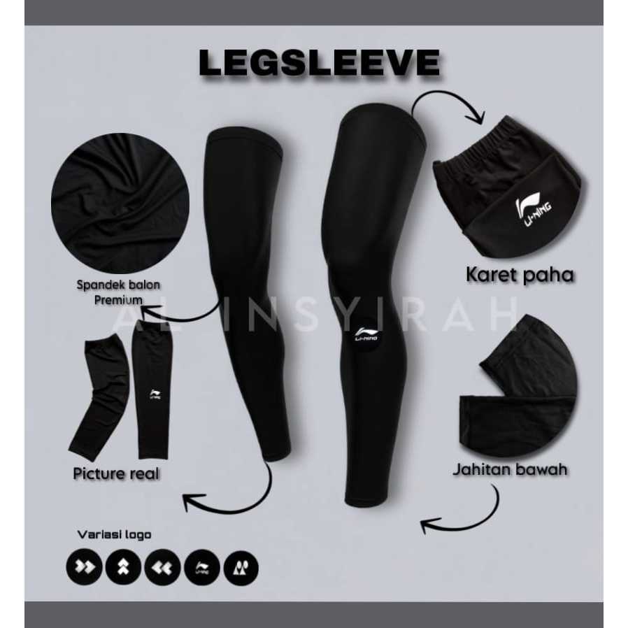 Legsleave manset kaki manset pelindung kaki olahraga baselayer pria wanita terlaris