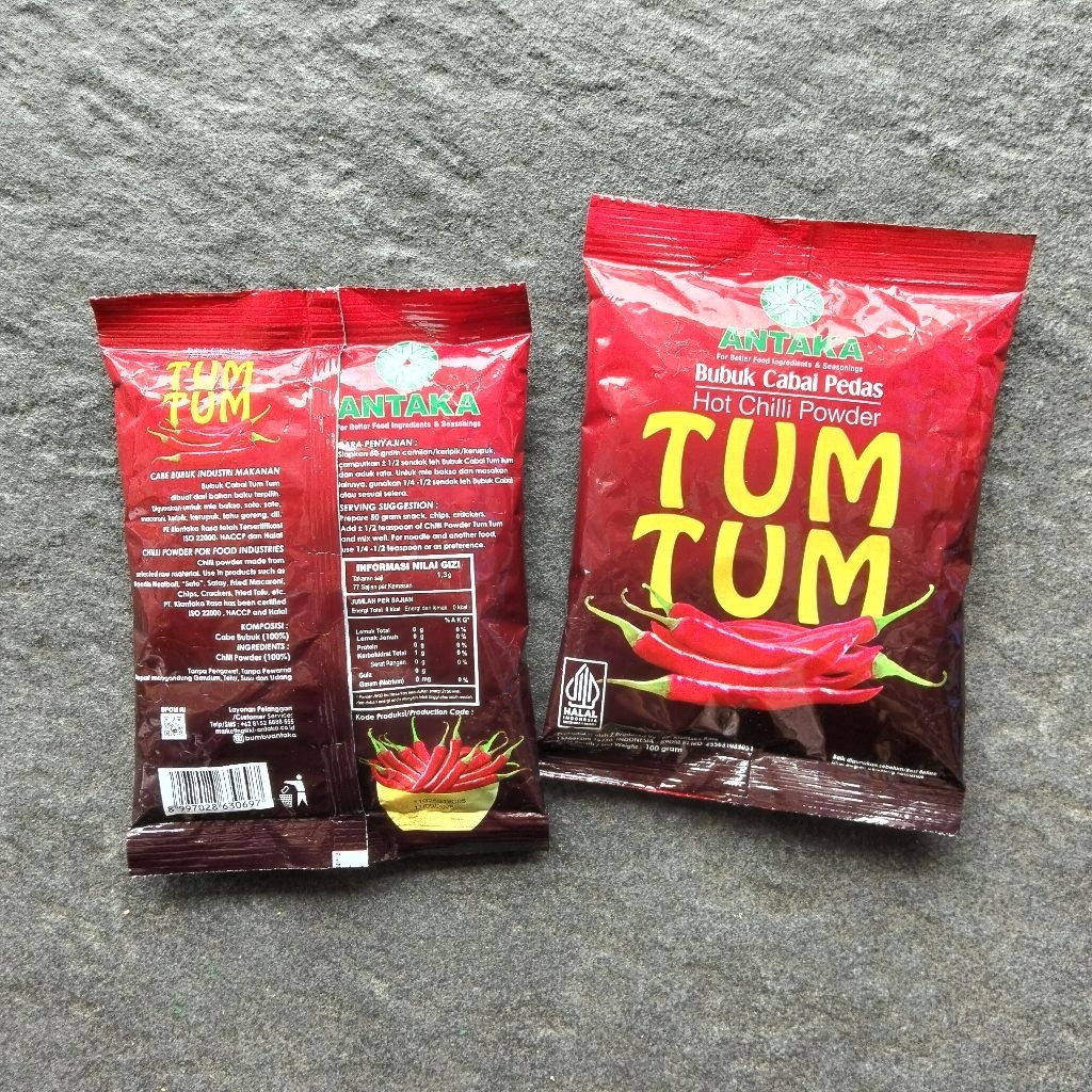 

Bumbu Bubuk Cabai Giling TumTum 100gr ( Pak ) [ Original ]