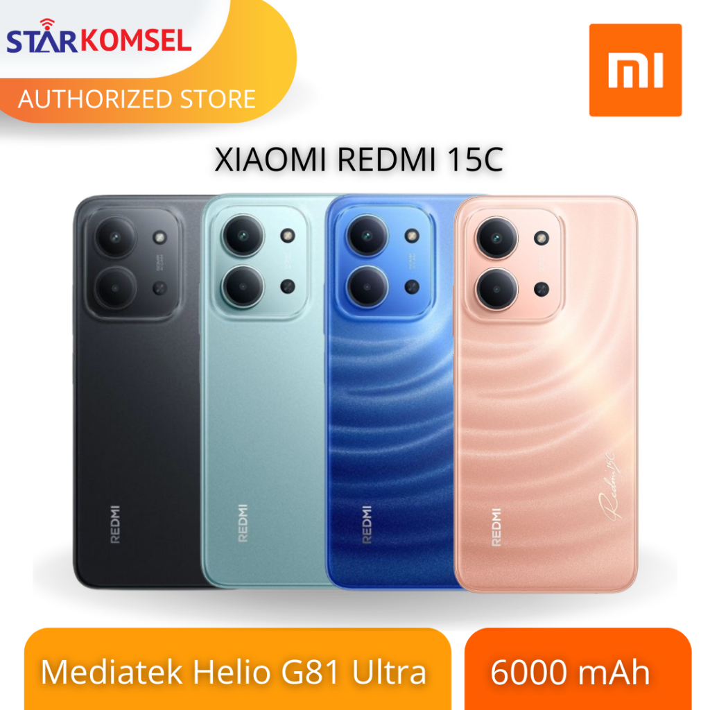 HP XIAOMI REDMI 15C 6/128 | 8/256 NFC GARANSI RESMI XIAOMI INDONESIA