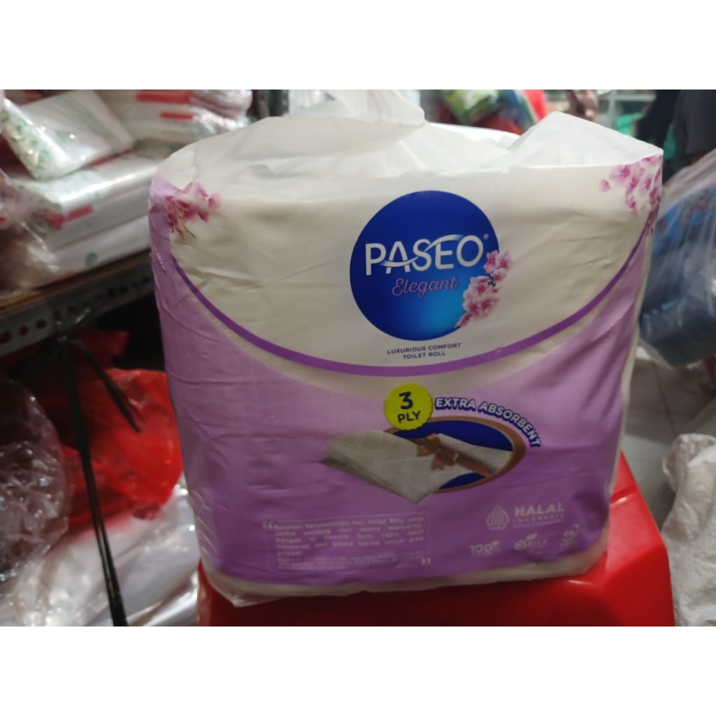 Tissue PASEO Elegant/ Tisu Toilet Paseo 12Rolls