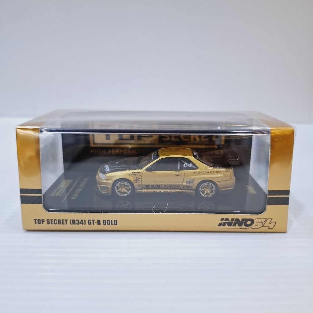 Inno64 Nissan GTR R34 Top Secret Gold