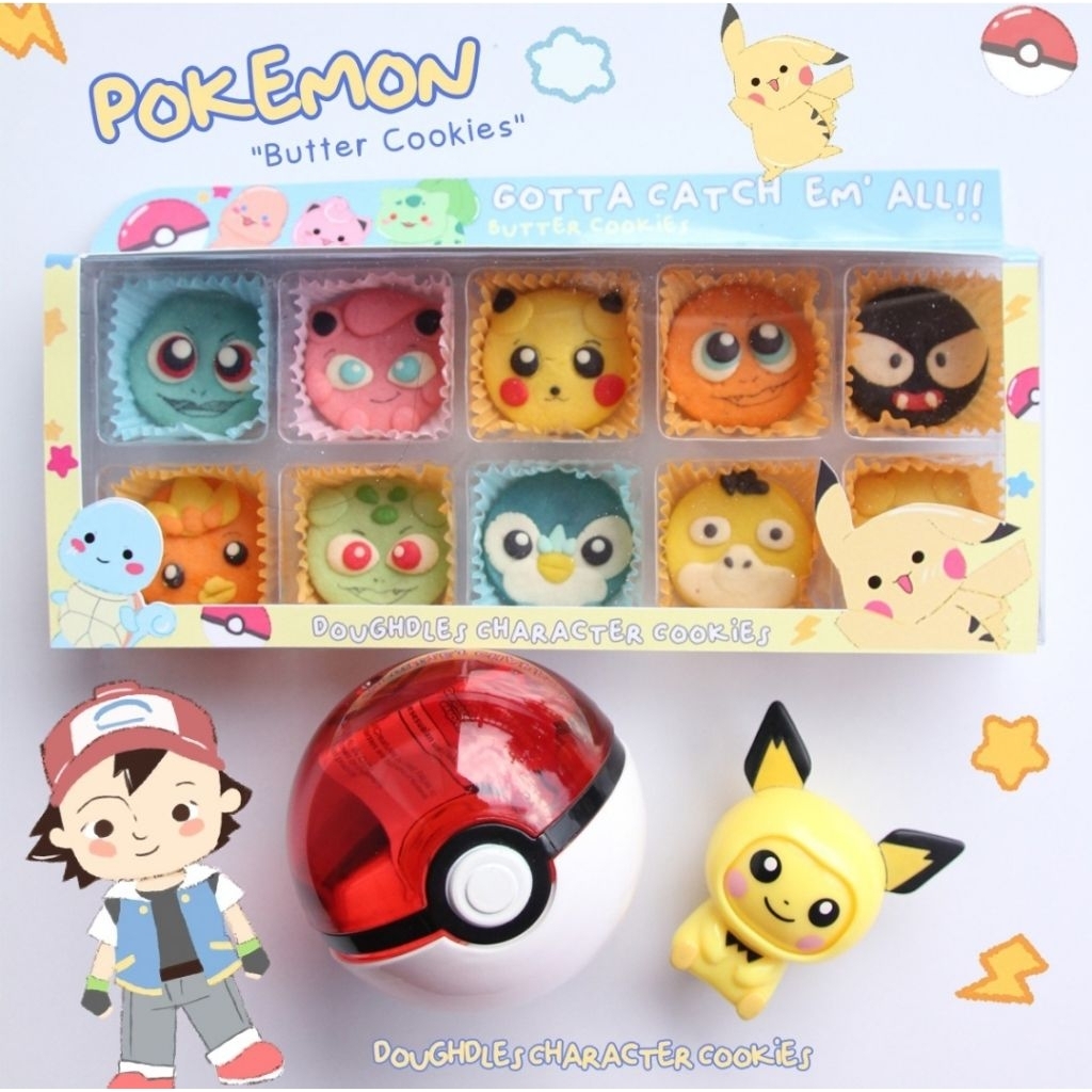 

Butter Cookies Sandwich karakter POKEMON isi 10