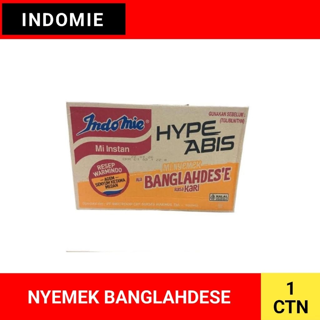 

Indomie hype abis nyemek banglahdese 1 dus isi 40 pcs
