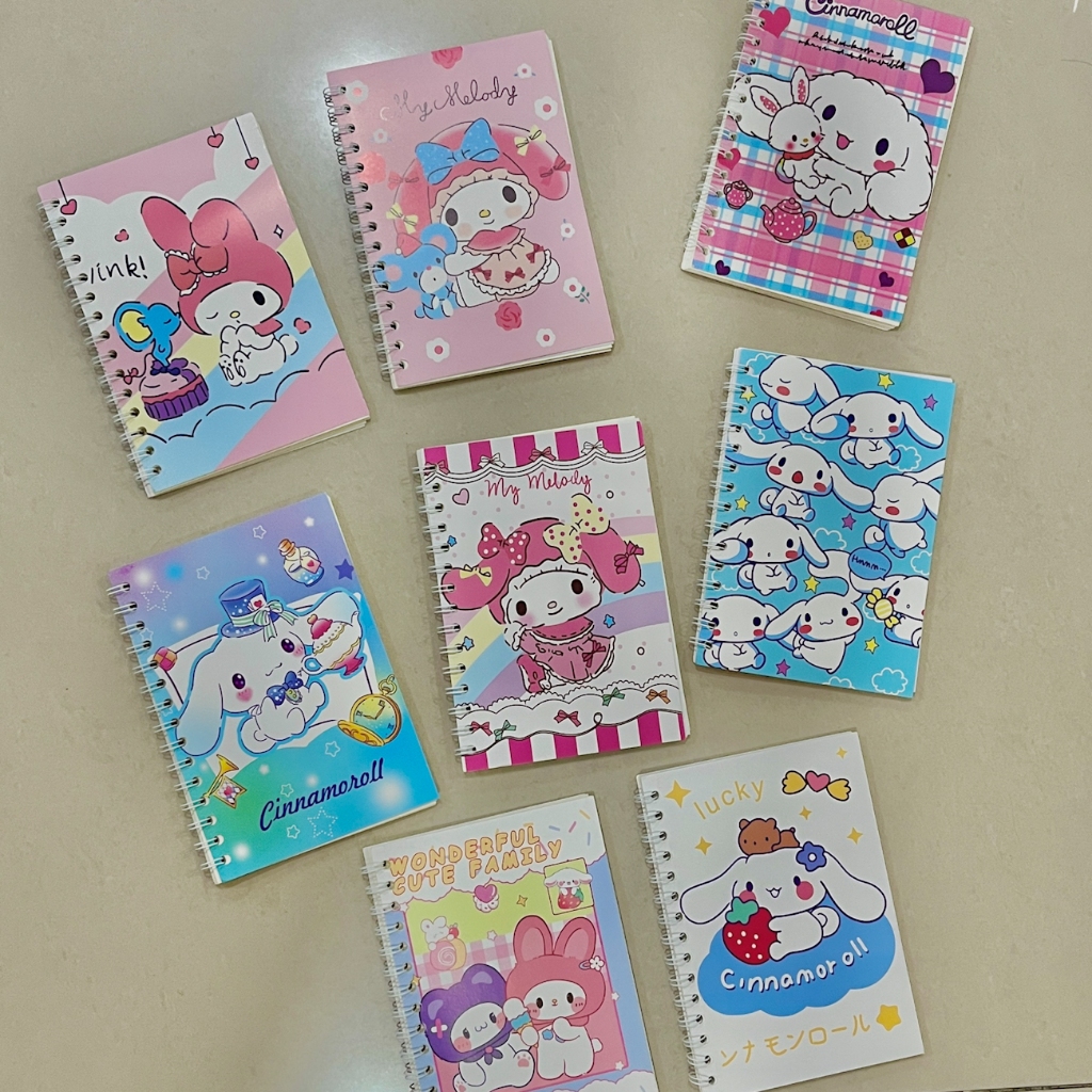 

Buku Ring A5 Bergambar Sanrio Kuromi Hello Kitty Melody Cinnamorol Halaman Berwarna Stella lou / Buku Tulis anak / Buku Tulis Sanrio