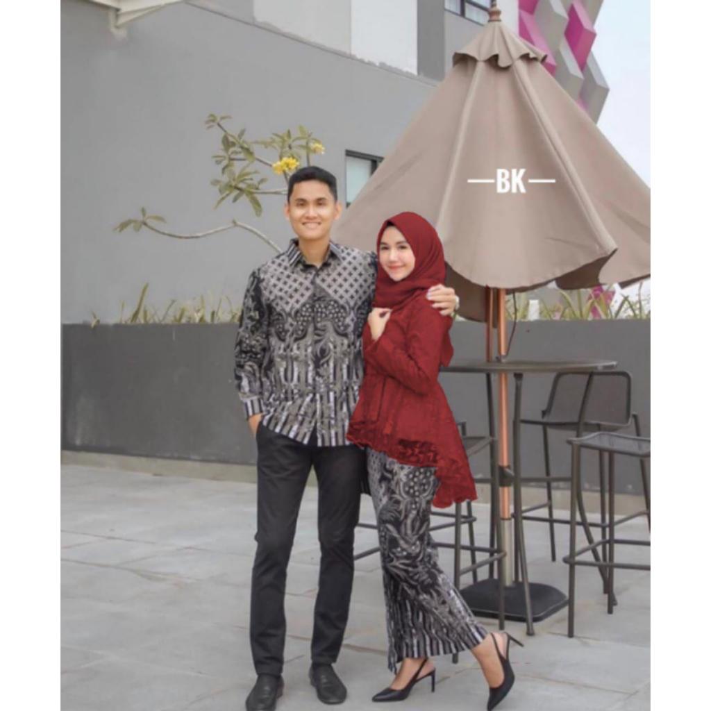 Kebaya Couple Kutu Baru Kebaya Wisuda Tunangan Lamaran Batik Baju Couple Kondangan Terbaru 2025