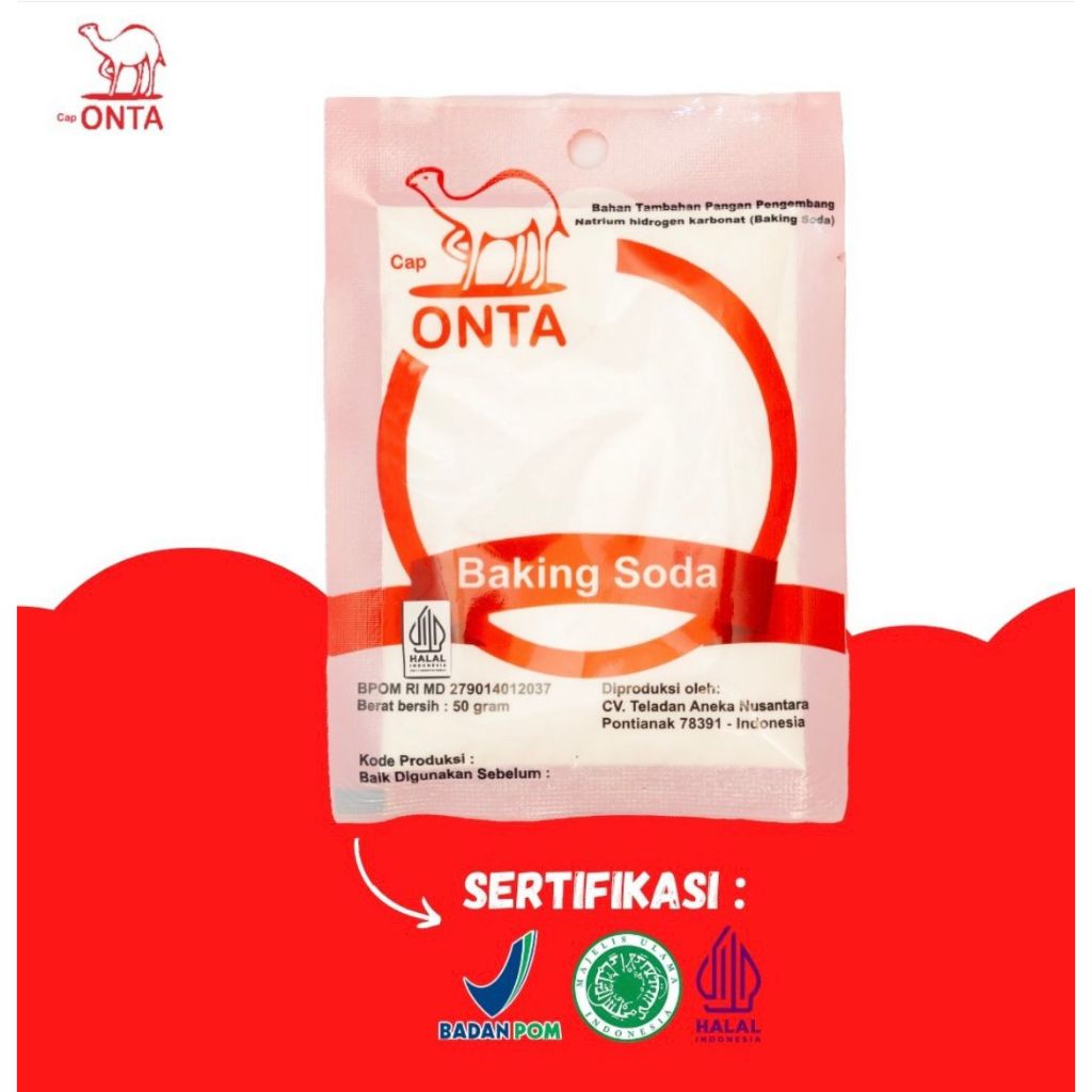 

ONTA Baking Soda 3x 50 gram kemasan Asli