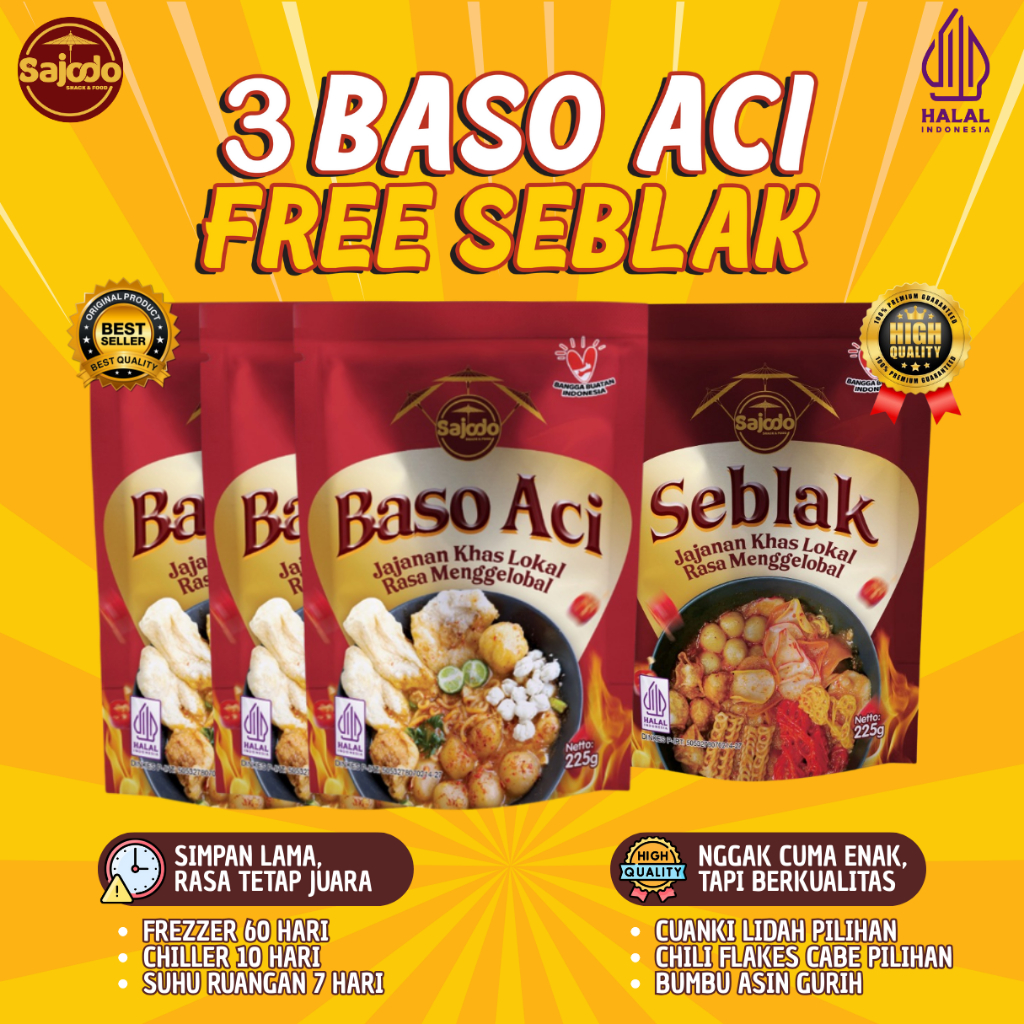 

SAJODO - BELI 3 BASO ACI FREE 1 SEBLAK INSTANT VIRAL