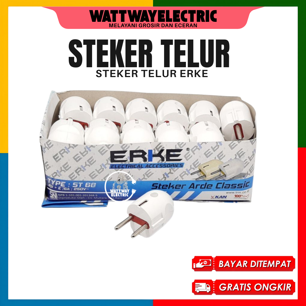 STEKER ARDE ERKE / STEKER ARDE SNI / COLOKAN LISTRIK / STEKER ERKE ST 68