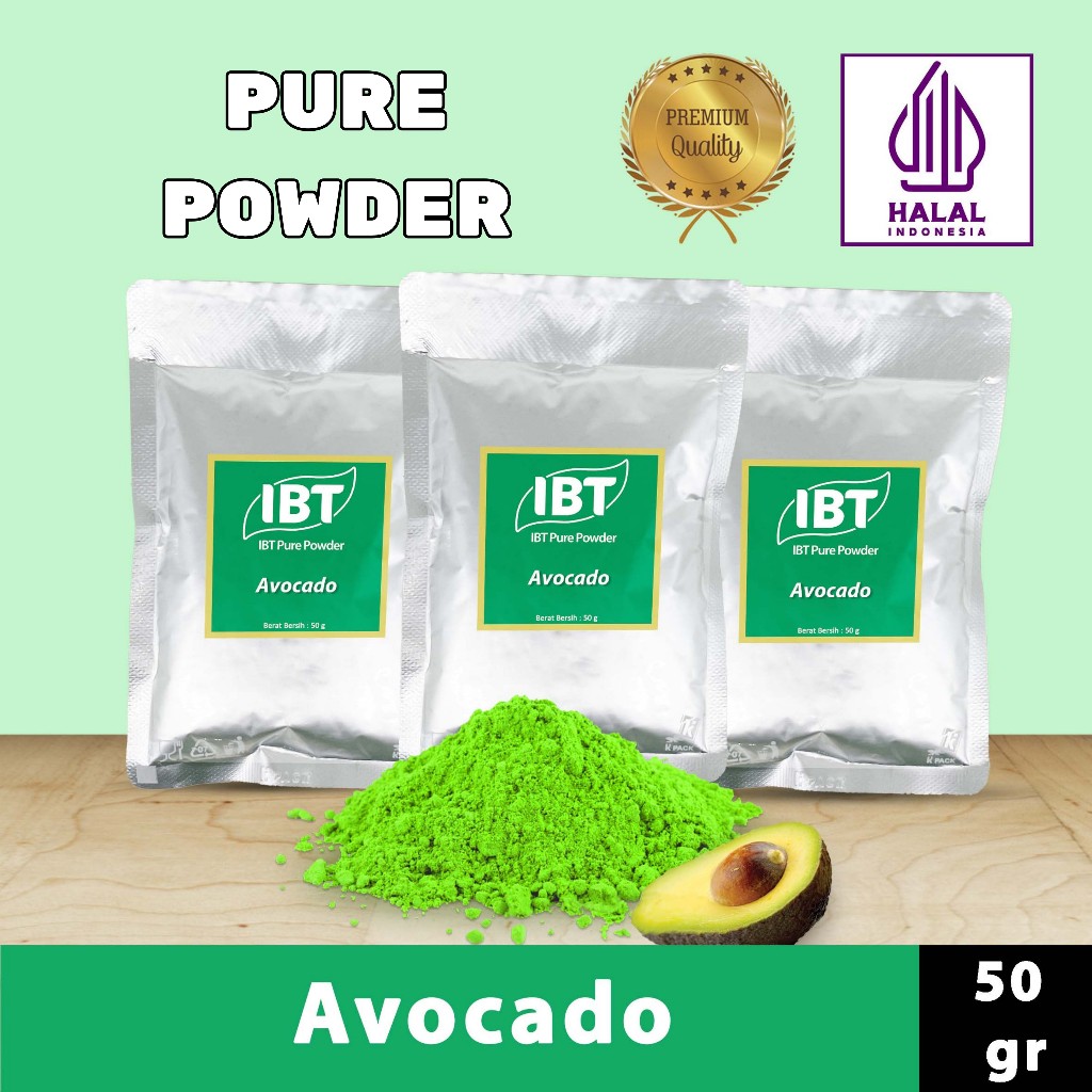 

Pure Avocado Powder Essence Murni Bubuk Alpukat Import Makanan Kue 50 gr