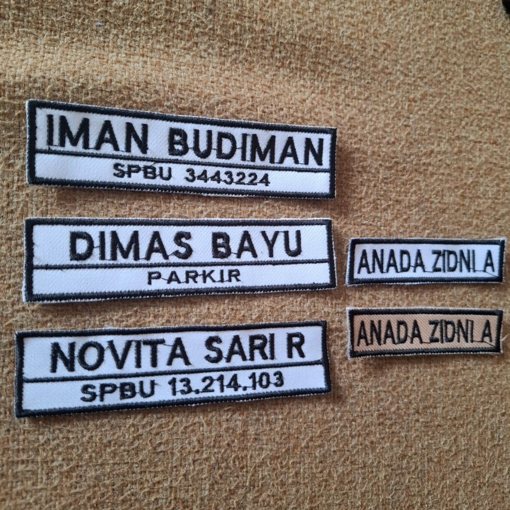 1 HARI JADI Bet Nama BORDIR satpam sekolah guru kantor ambalan pramuka DLL (BUKAN TIMBUL)
