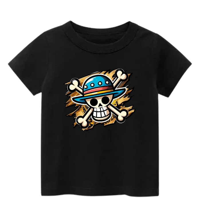 Atasan OnePiece Jolly Roger Anak Laki Laki dan Perempuan - Baju Jolly Roger Anak - Atasan One Piece 