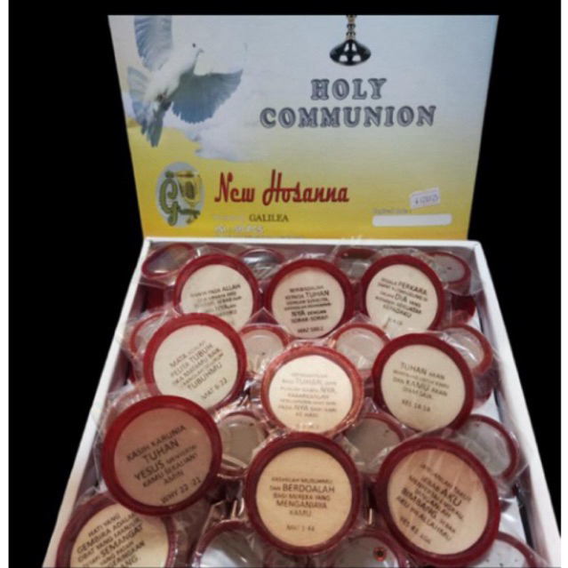 

Anggur perjamuan dan hosti ayat ukuran BESAR isi 50pcs