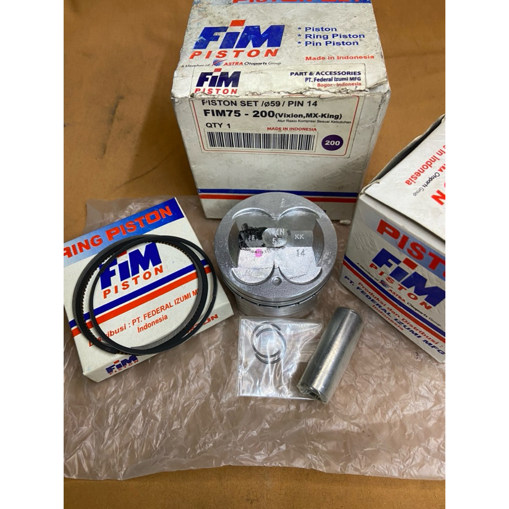 Piston Kit Honda Tiger 2000 Os STD 200 Pin 15 Original Fim