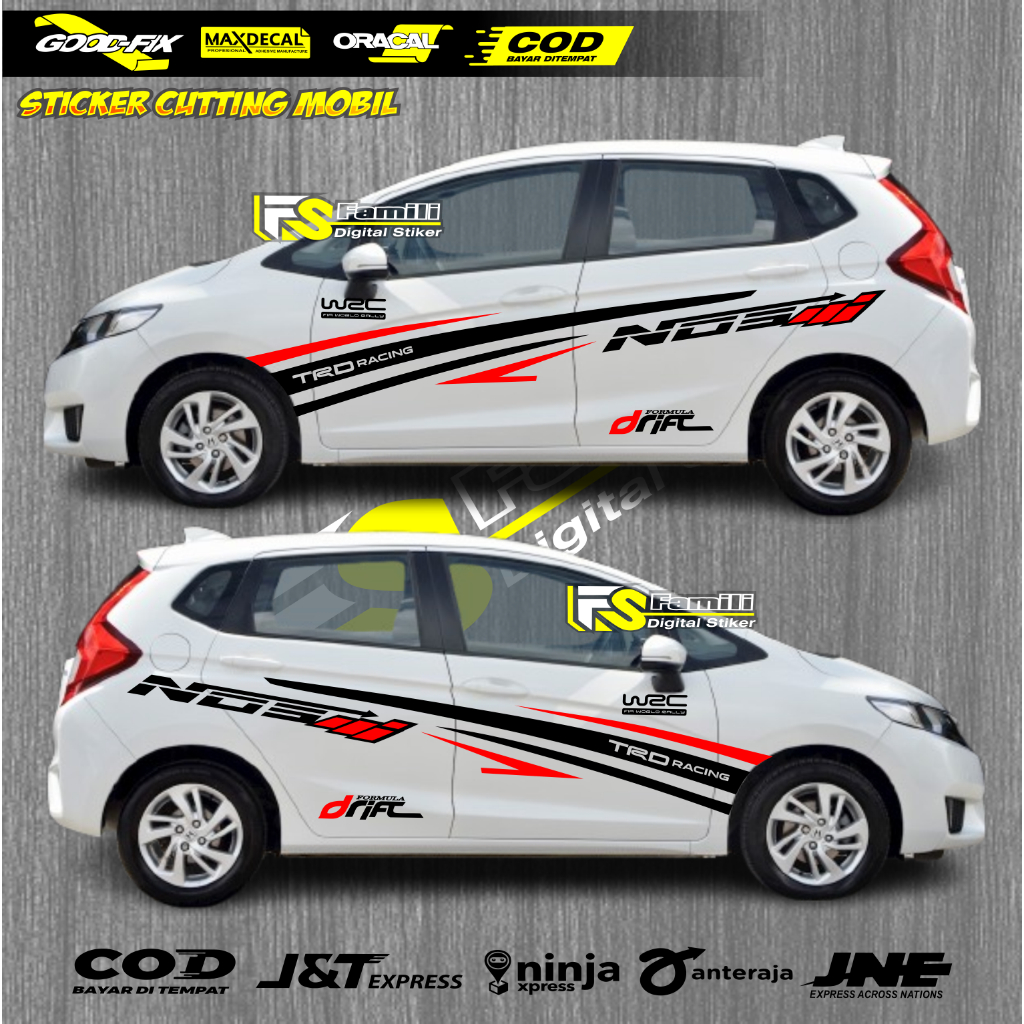 stiker mobil jazz sticker honda jazz rs stiker cutting list sticker mobil honda