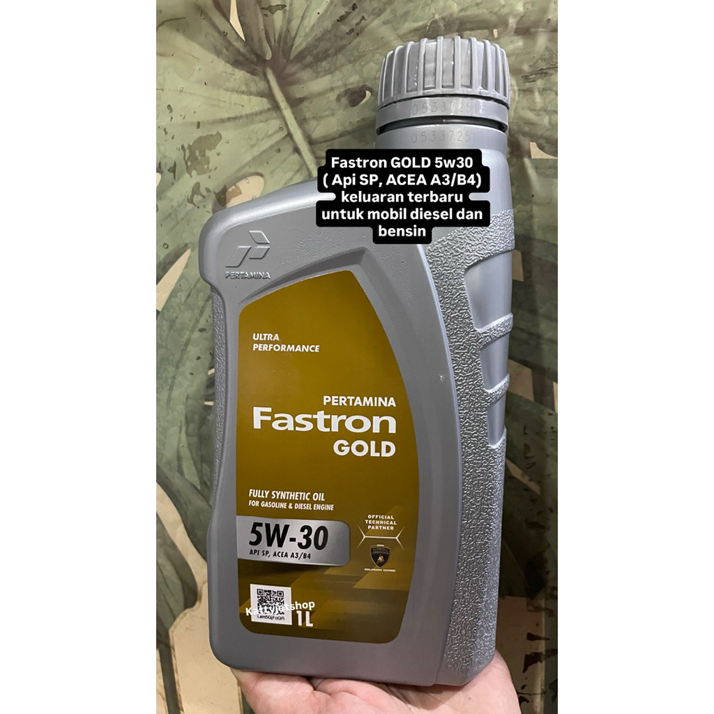 Fastron gold 5w30 1 liter dijamin ori 100% oli pertamina fastron gold 1 liter