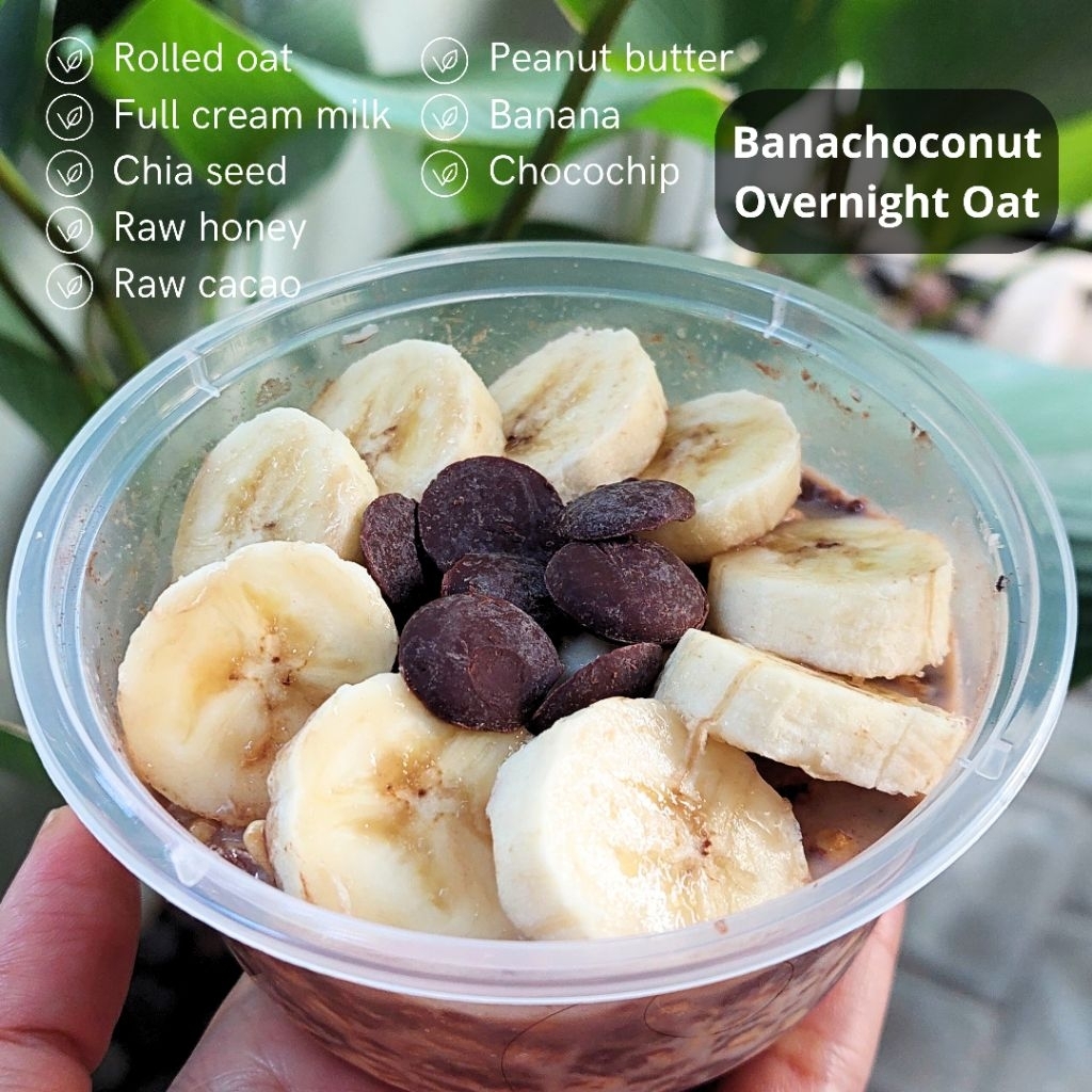 

Banachoconut Overnight Oat | Sereal Oat rasa coklat by Dapoer Ketanon