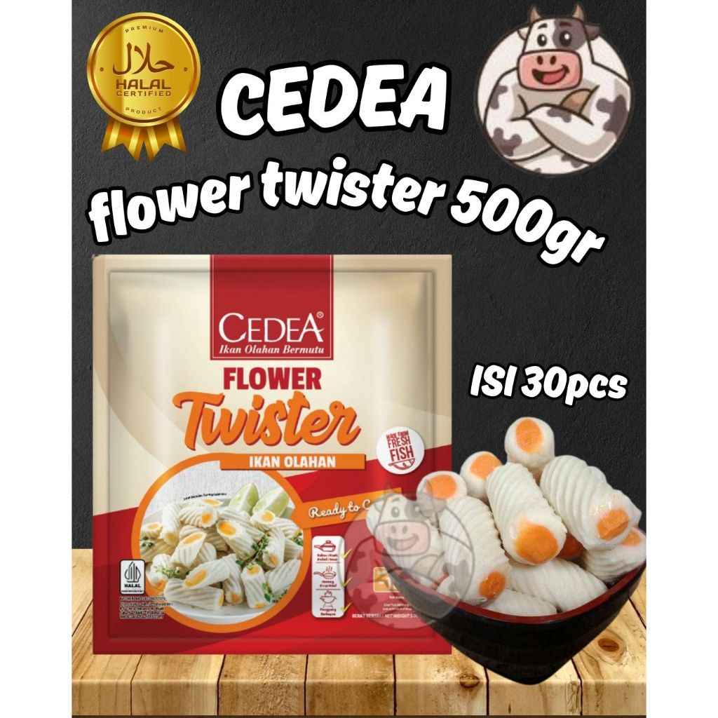 

CEDEA FLOWER TWISTER IKAN OLAHAN 500GR ISI 30PCS