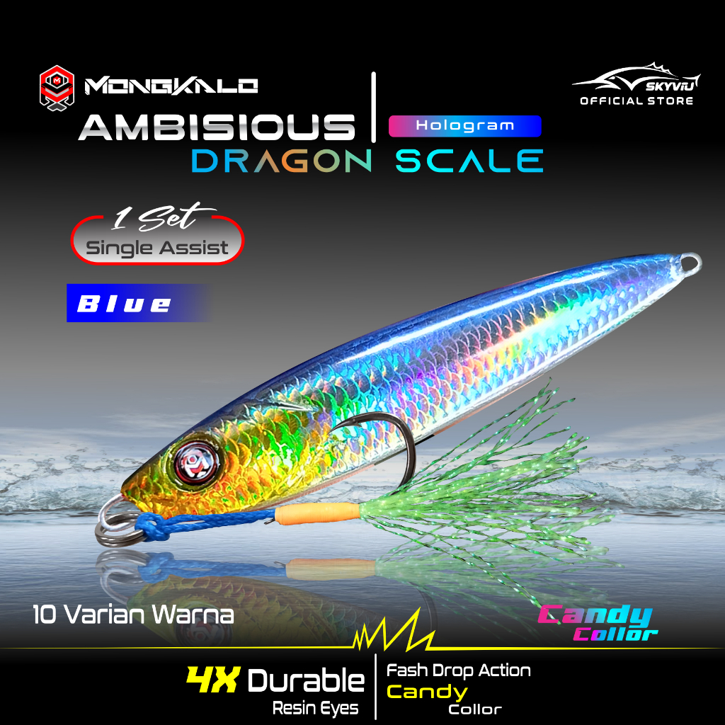 Mongkalo Ambisious Sisik-Kecil noGID noMotif Candy 20 Biru