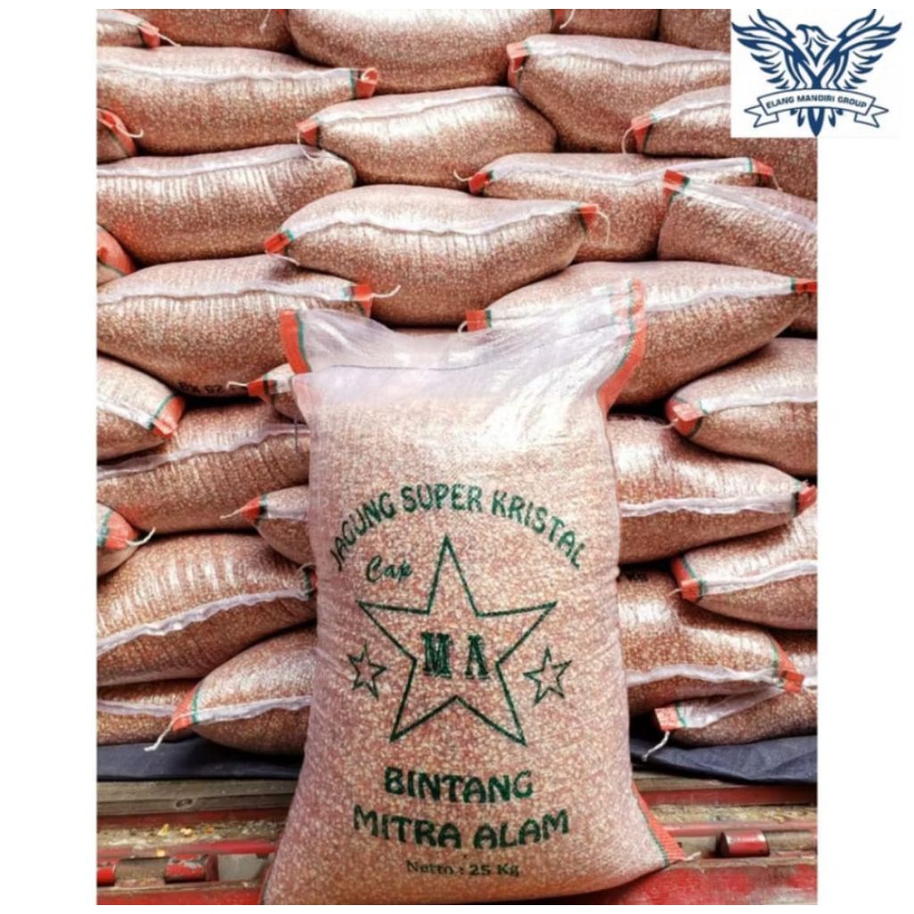 Jagung Kristal Super Cap Bintang Mitra Alam 25kg Pakan Burung Merpati
