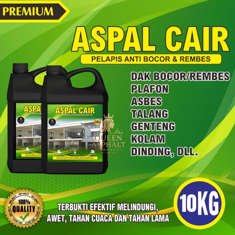 Aspal Cair 10 Kg Penambal Atap Bocor Cairan Aspal Anti Rembes Dan Bocor