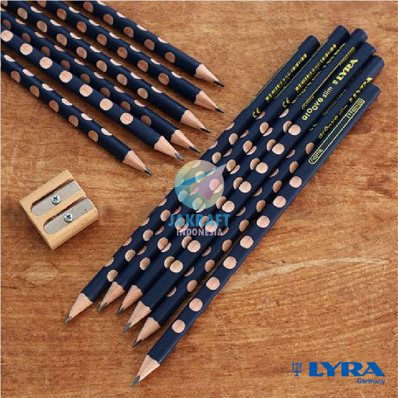

(1 Pcs) Pensil Gambar Segitiga LYRA Groove Slim Tipe HB Triangle Natural Shape Drawing Pencil Kayu Asli
