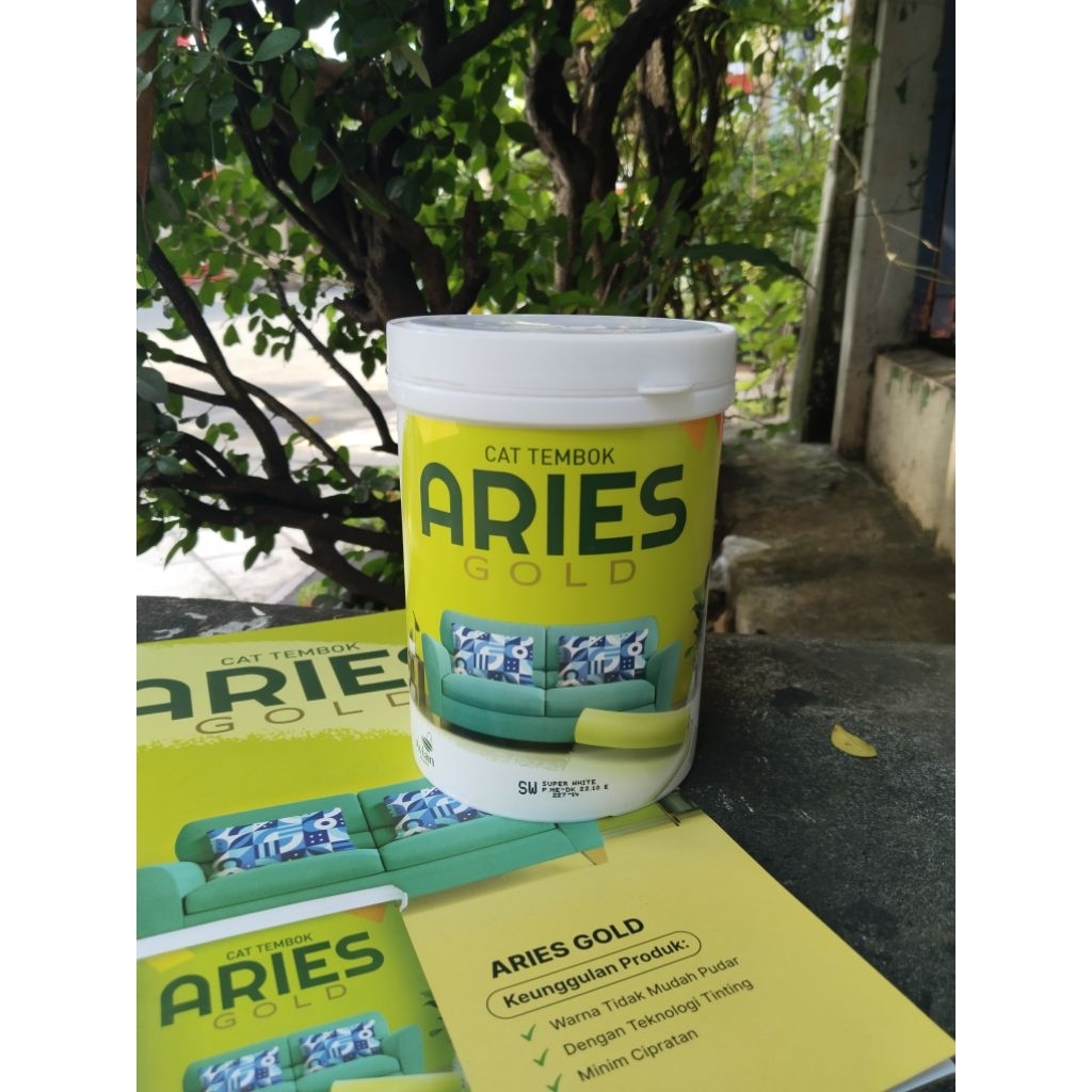 Cat Tembok Aries Gold 502 Apple Green 4.5Kg