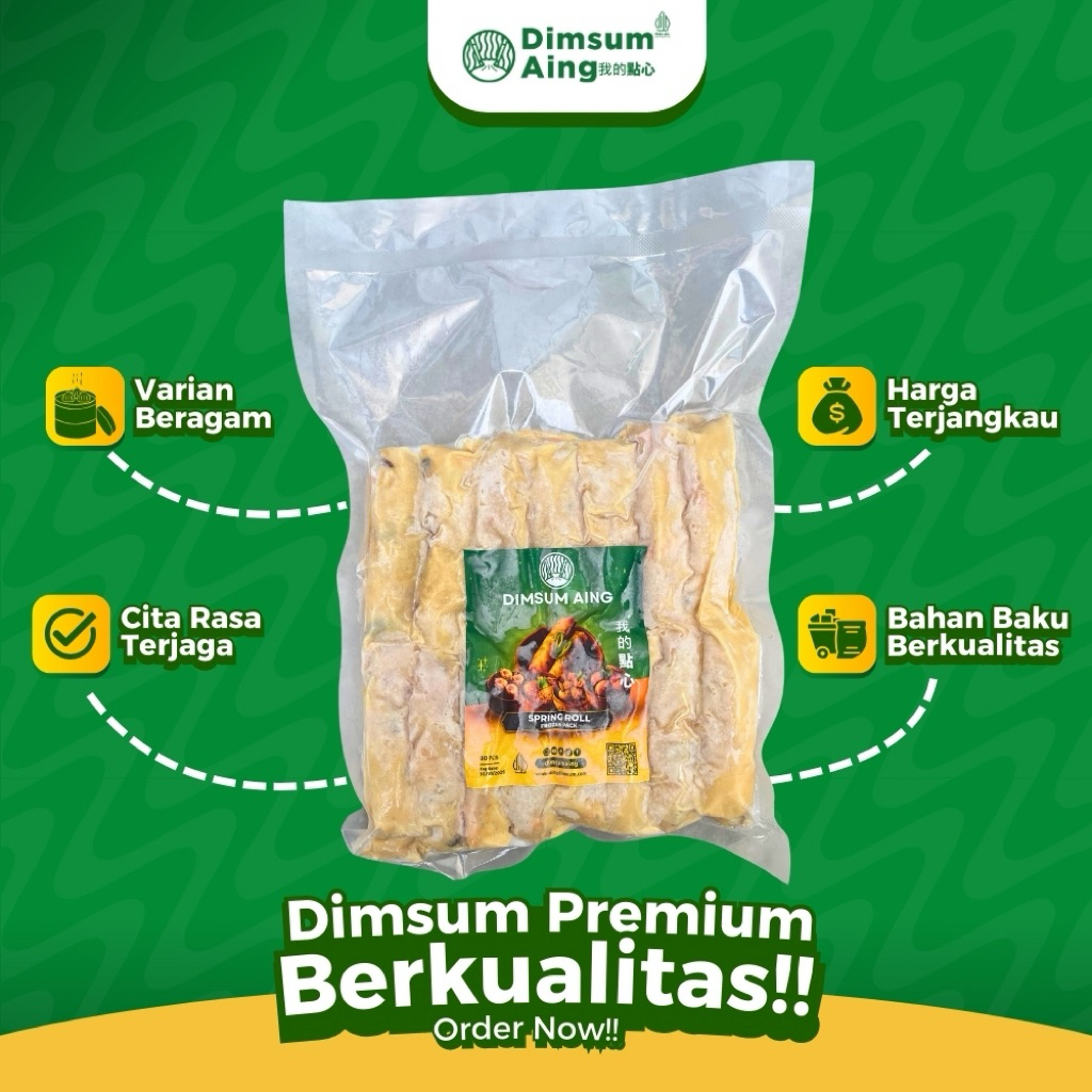

Dimsum Spring Roll Frozen 1 Pack Isi 30 Pcs - Frozen Food Dimsum Aing