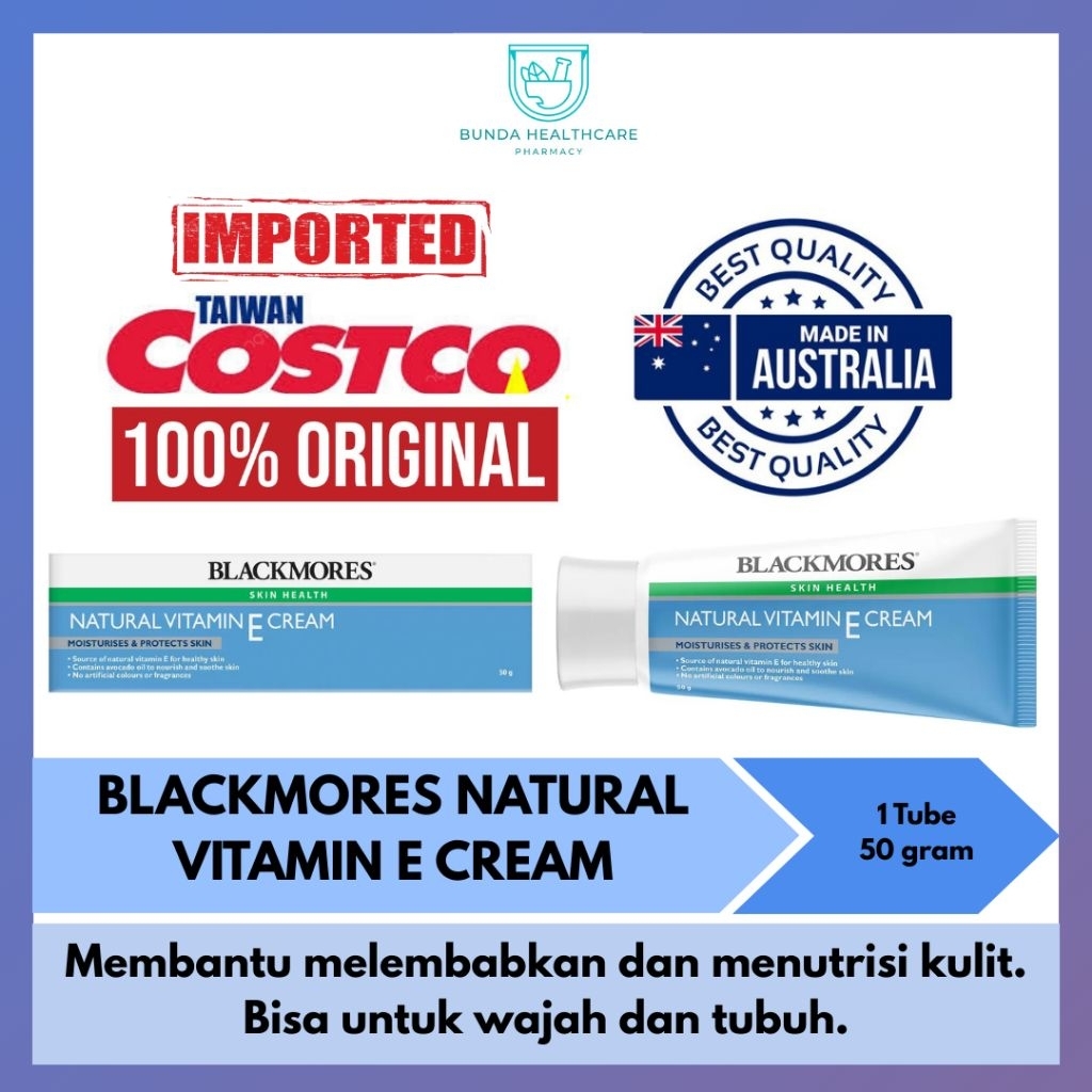 Blackmores Natural Vitamin E Cream | Krim Vitamin E untuk pelembab wajah dan tubuh