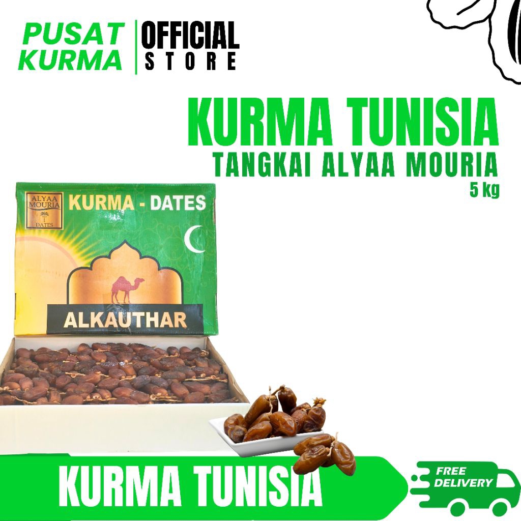 

KURMA TUNISIA TANGKAI ALYAA MOURA 5 KG | KURMA TUNISIA ORGANIK | pusatkurmabali