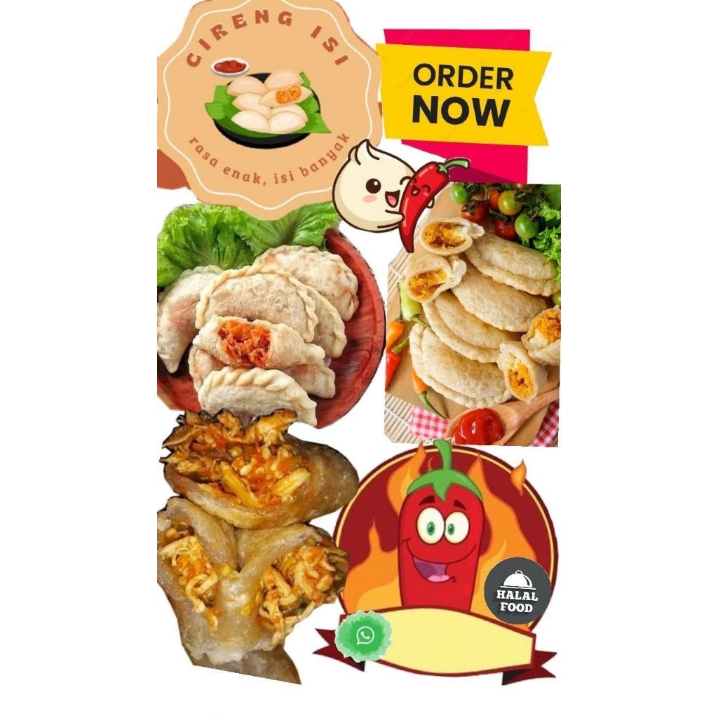 

cireng isi ayam suwir pedas isi 10 pcs