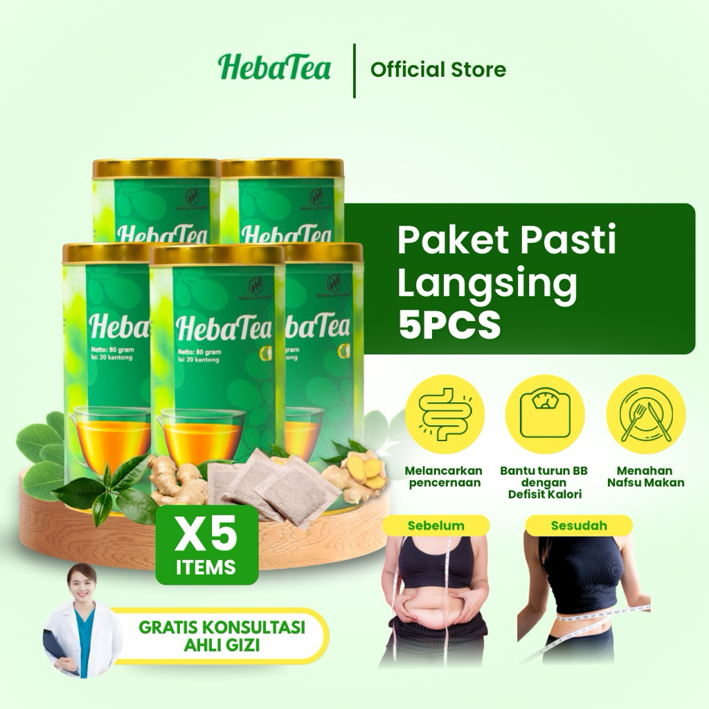 

Hebatea (Paket 5) Teh Herbal Dengan Formula Terbaru Mampu Membakar Lemak 5x Lebih Kuat