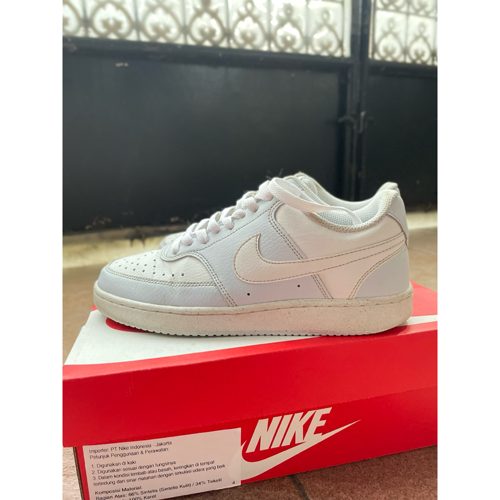 [Preloved] Nike Court Vision White Grey