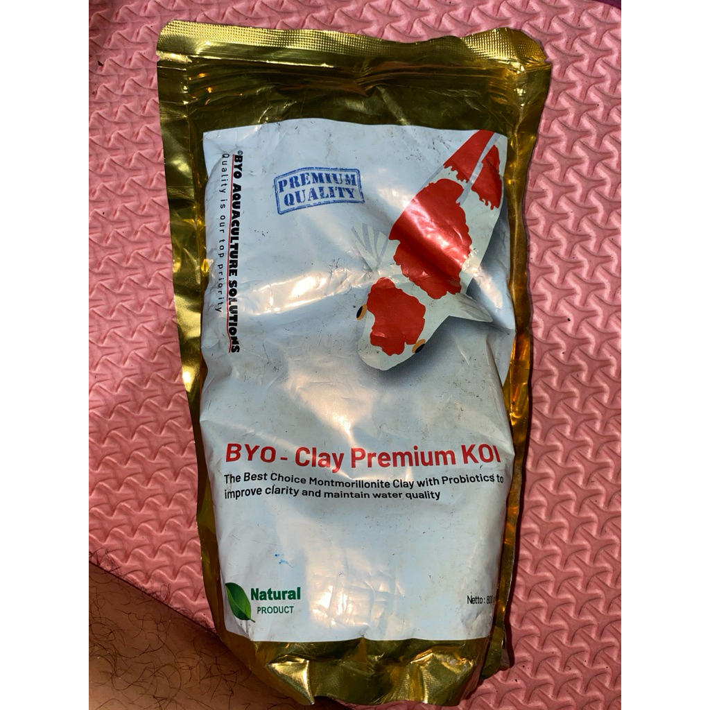 Clay Premium - Penjernih Kolam Koi + Bakteri Probiotik Starter / Clay Koi - 800 gram