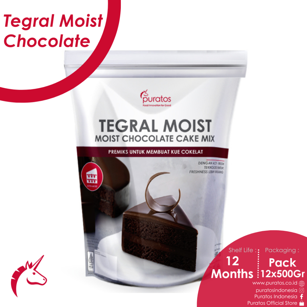 

Puratos Tegral Moist Chocolate Cake Mix / Premiks Kue Coklat - 500Gr