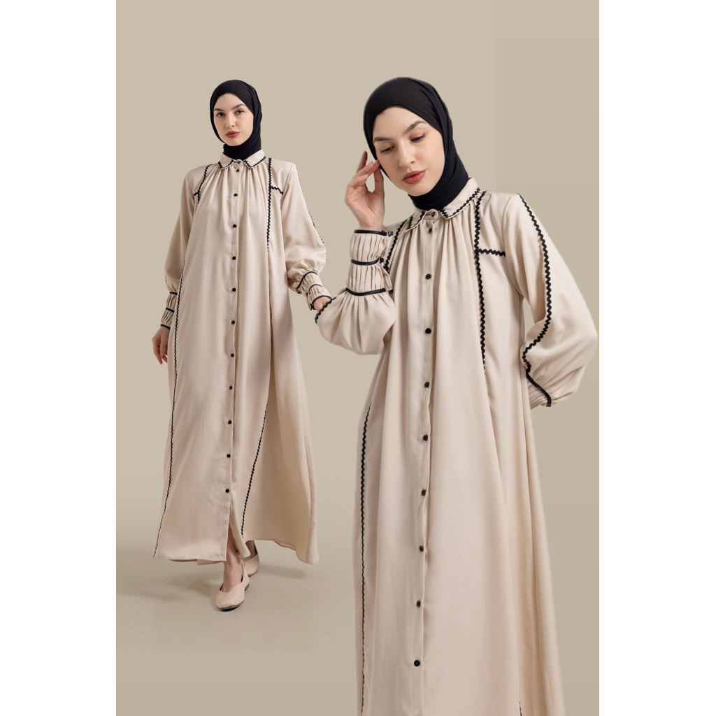 Helena abaya - clean outfit abaya style | abaya wanita elegan bahan premium by 4season hijab