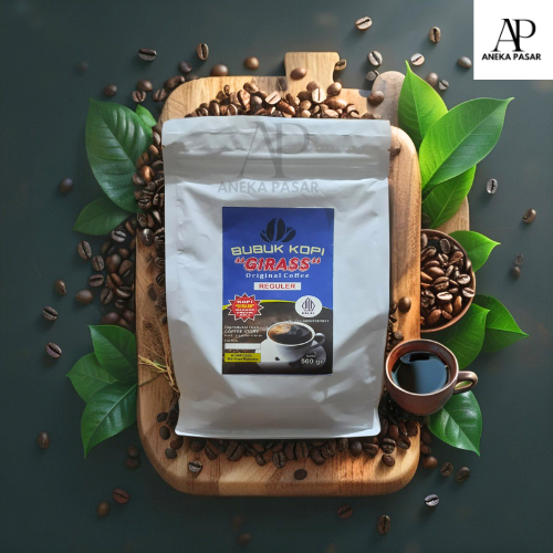 

Bubuk Kopi GIRASS Regular 500gr – Kopi Asli Nusantara, Rasa Mantap & Aroma Kuat