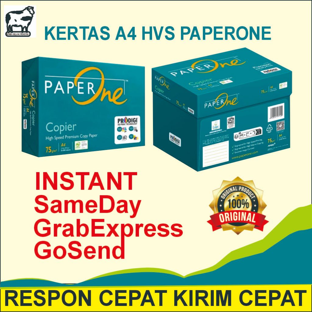 

Kertas Hvs paperone A4 75 gram (Instant)