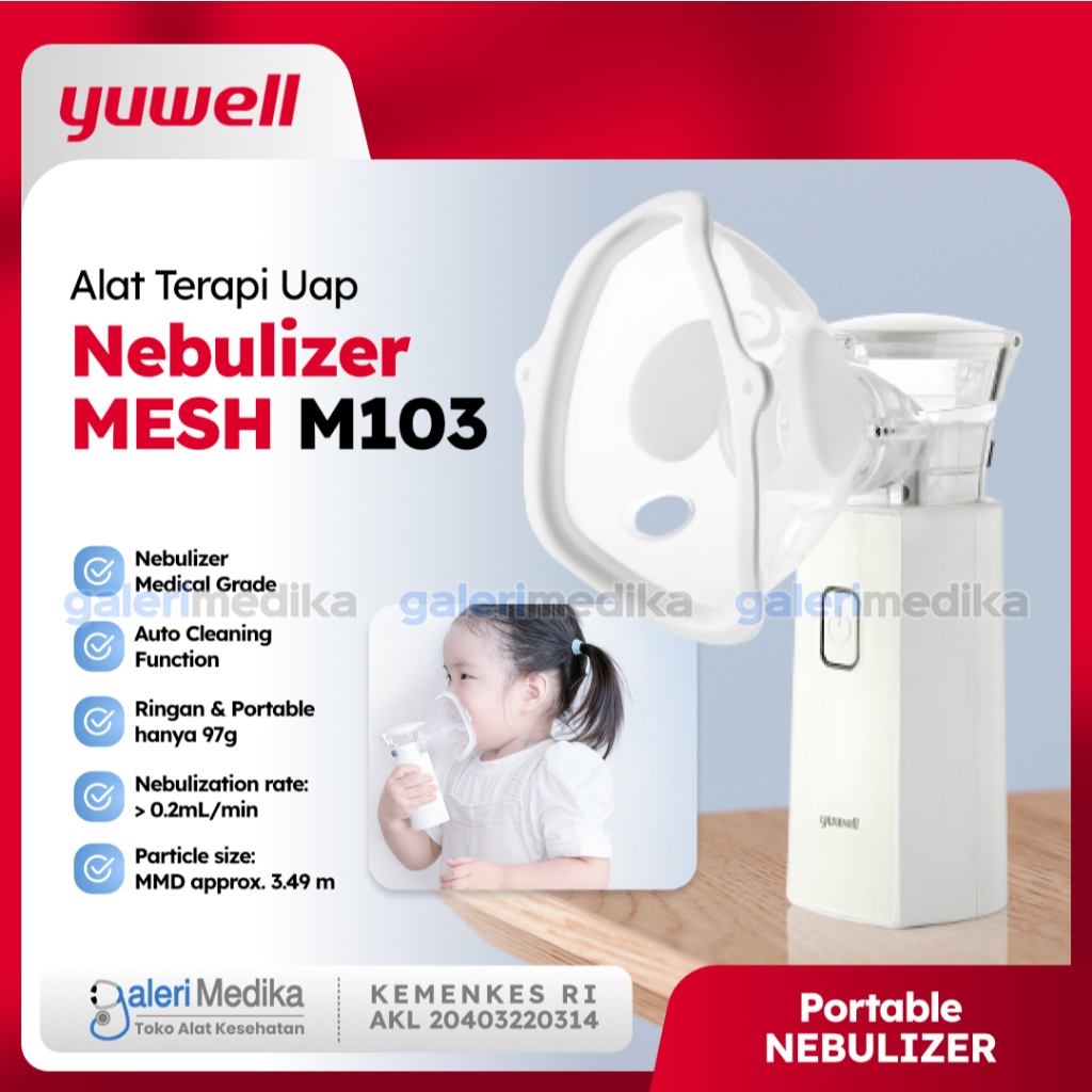 Onemed 102 Mesh Nebulizer Portable Kecil Ringan Mudah Dibawa