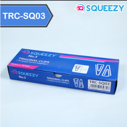 

Trigonal Clip/Paper Clip/Penjepit Kertas Squeezy No. 3 (1 pak)