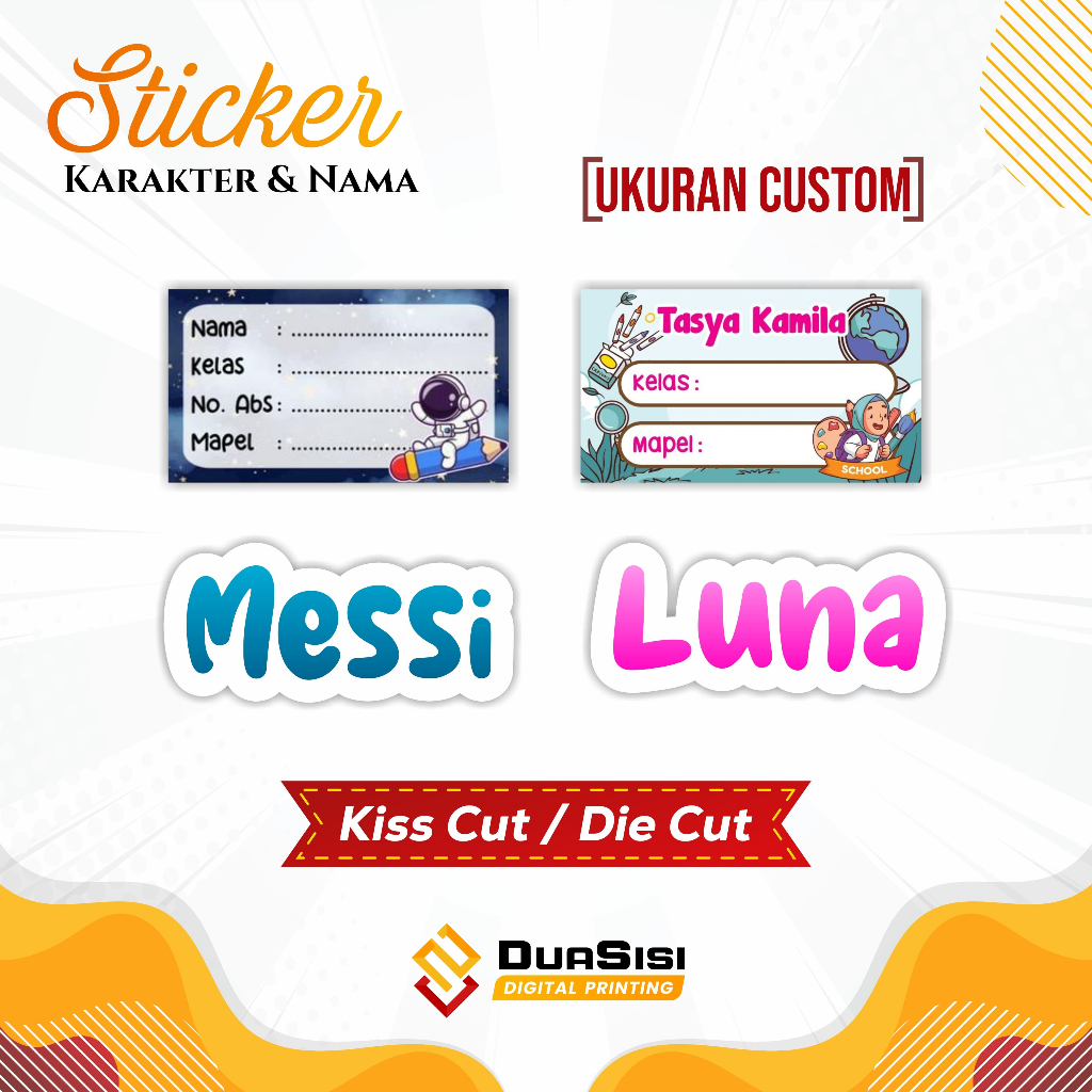 

STIKER CUSTOM MAPEL LABEL 7 X 4 CM BUKU PELAJARAN SEKOLAH BOOK LABEL STICKER TERMURAH