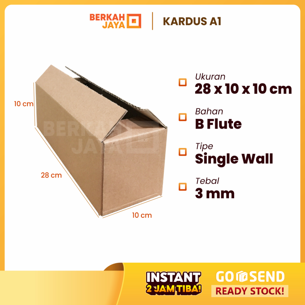 

[TANPA MIN ORDER] Kardus Ukuran 28x10x10 Cm Box Untuk Packing Dll ST (Kardus 28 x 10 x 10 cm)