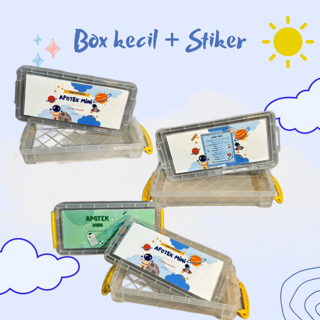 

Stiker dan Box Apotek Mini Kotak Kecil