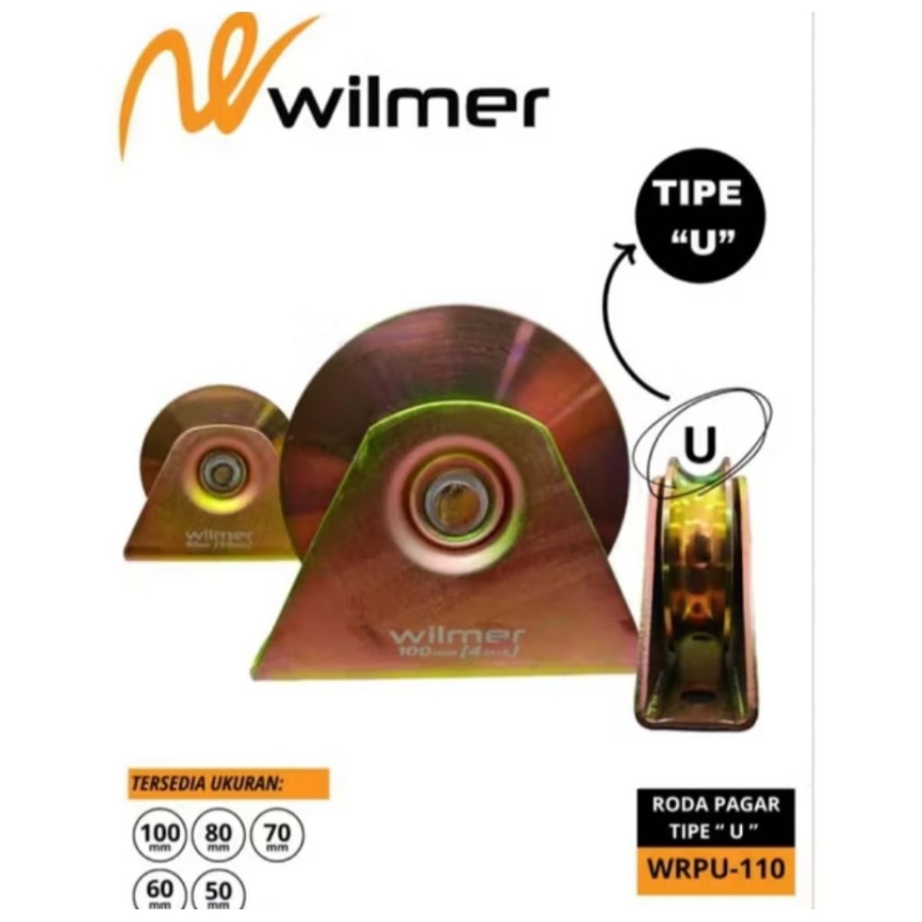 Roda Pagar Tipe U 80 mm | Roda Pagar 80 mm | Roda Pagar 3,5 inch | Roda Pagar Wilmer 80 mm