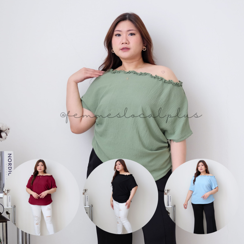 FEMMESLOCAL ANITA BIGSIZE TOP / ATASAN JUMBO ONE SHOULDER