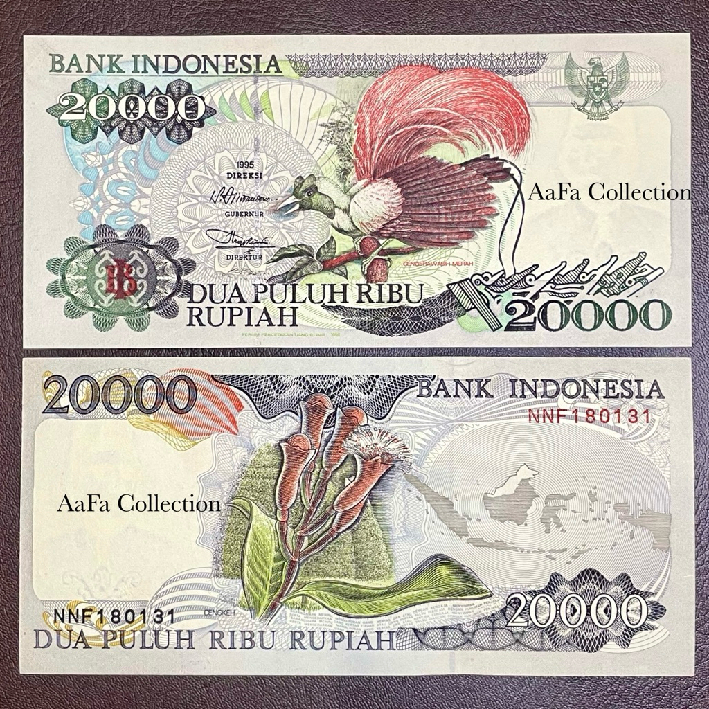 UANG KERTAS KUNO 20 RIBU CENDRAWASIH 1992/1995