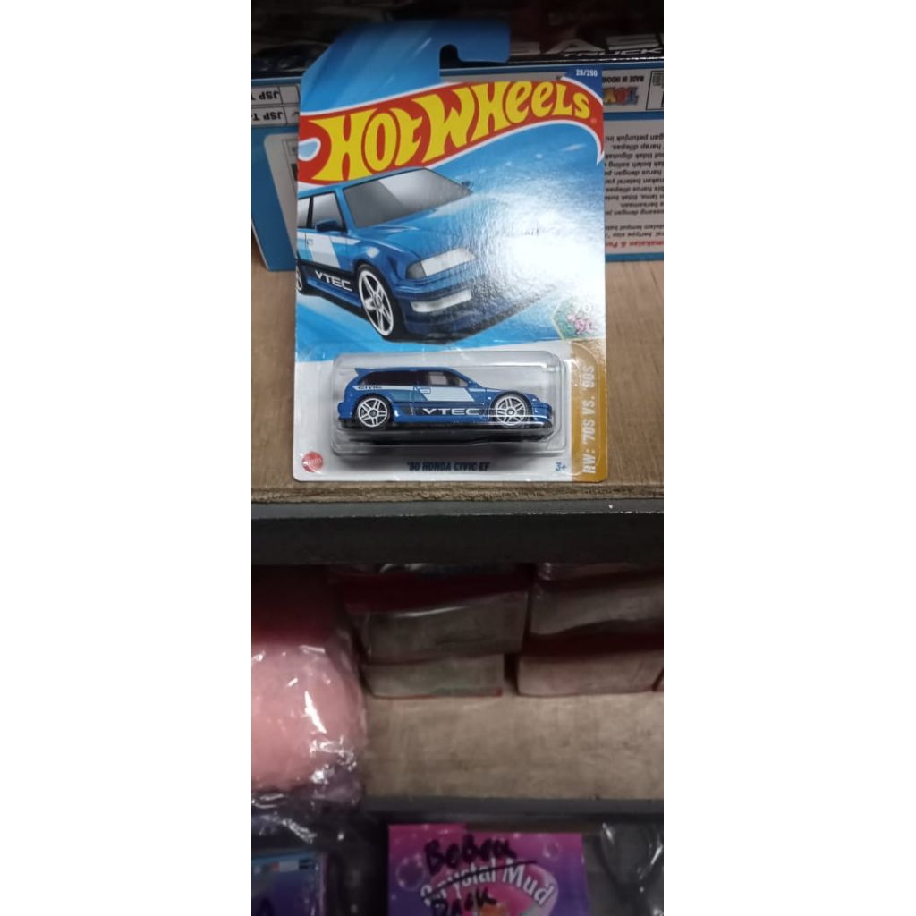 DIECAST HOTWHEELS HONDA CIVIC BIRU
